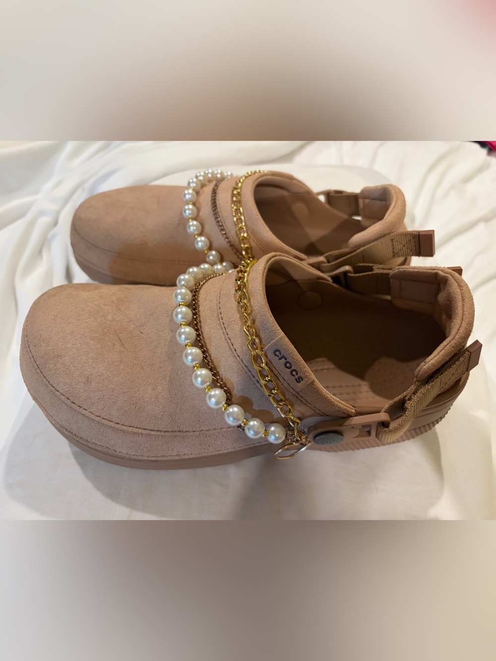 Crocs Vegan Crafted Faux Suede Clogs in Milk Chocolate Size 8